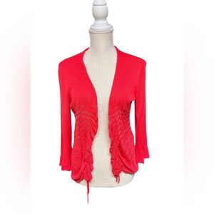 Point Zero red open cardigan‎